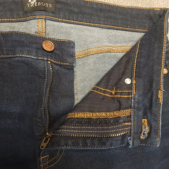 Talbots Jeans Womens 8 (32x24.5) Jeans Crop Flared Stretch Mid Rise Blue Denim - Picture 7 of 10